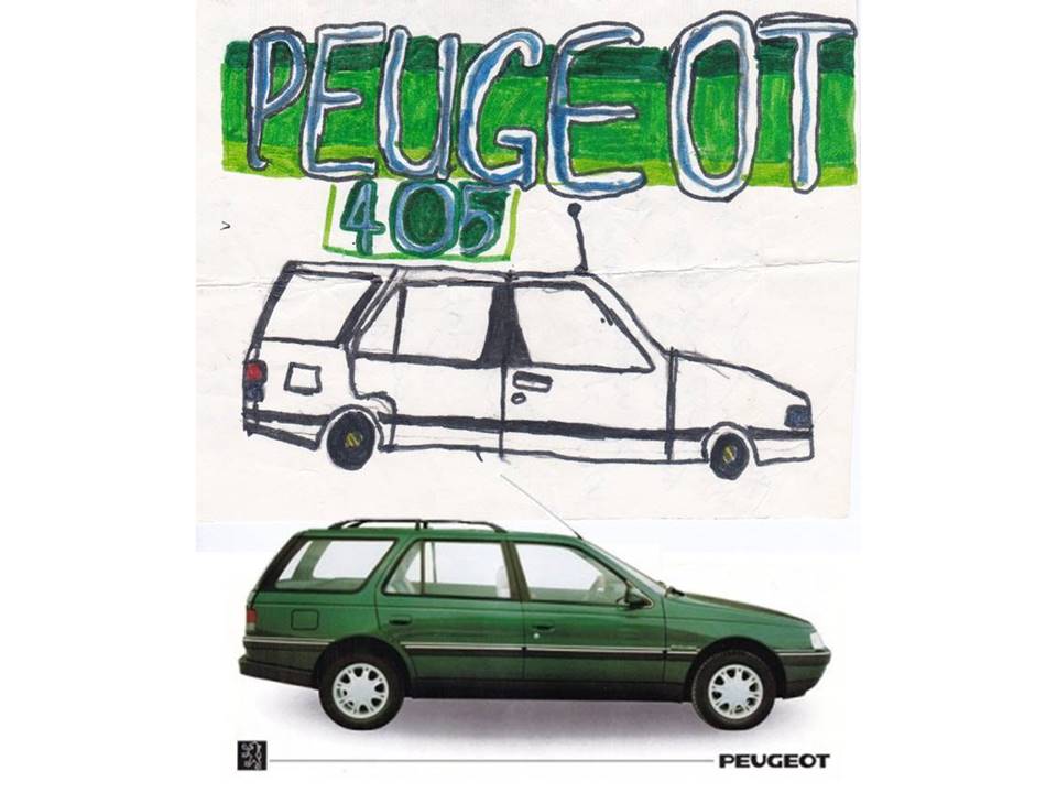 Kindertekening Peugeot 405