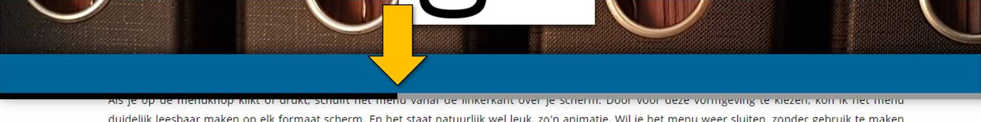 De 'scroll indicator' boven elk artikel